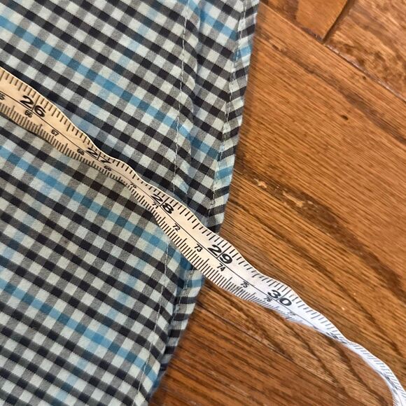 Penguin heritage slim fit turquoise plaid button down large - Picture 8 of 11